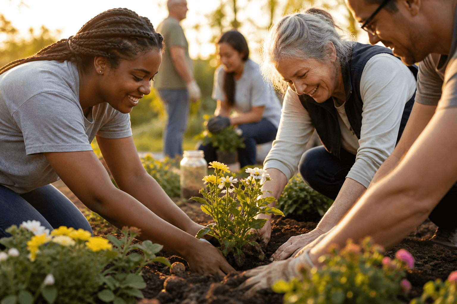 Volunteers and donors supporting community work — Culture Change community work in Trenton, Mercer County, New Jersey